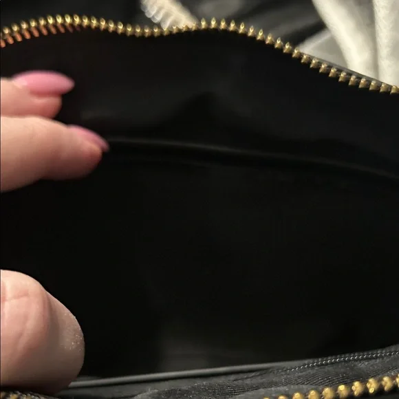 Sharif Black Iridescent Croc-Embossed Leather Bag NWT - Picture 14 of 16